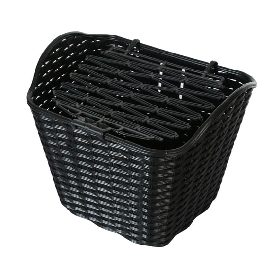 DimyFew Bike Basket Bike Handlebar Basket with Lid Electric Bike Basket Durable Portable Black