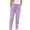 Purple, variant on Ltctricy Work Pants for Women Elastic High Waisted Stretch Side Button Tapered Trousers Business Travel Casual Pants with Pockets