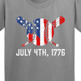 thumbnail image 4 of Inktastic July 4th, 1776 Distressed Baseball and Bat Flag Design Youth T-Shirt, 4 of 5