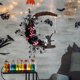 thumbnail image 5 of Guirnalda de gato divertida, guirnalda colgante de pared, decoración de pared exterior para primavera, otoño, puerta de otoño, Pascua Colco corona de gato, 5 of 8