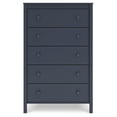 thumbnail image 3 of Signature Design by Ashley Simmenfort 5 Drawer Tall Dresser, Navy Blue, 3 of 9