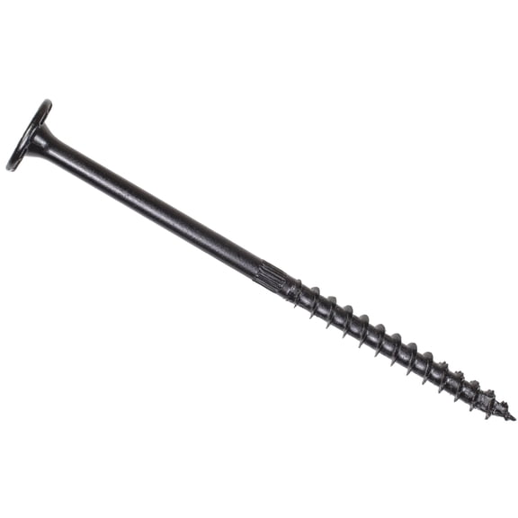 Simpson Strong-Tie Wood Screw with Washer - 5.5 in, Black, Pack of 12