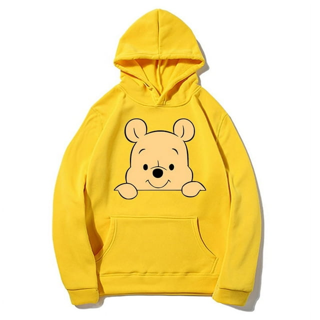 Sudadera con capucha de Disney Winnie The Pooh para primavera y otoño, chaqueta de moda, jersey de manga larga, ropa de calle suelta con capucha