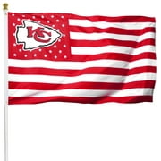 DFLIVE Fans Premium Flag for Kansas City  Football Team 150D Thick Quality Polyester 3x5 FT Poster USA Stars and Stripes Sports Banner