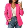 thumbnail image 5 of Women's Suit Jacket Solid Color Long Sleeve Formal Workplace Occasions Office Outwear 3XL, 5 of 9