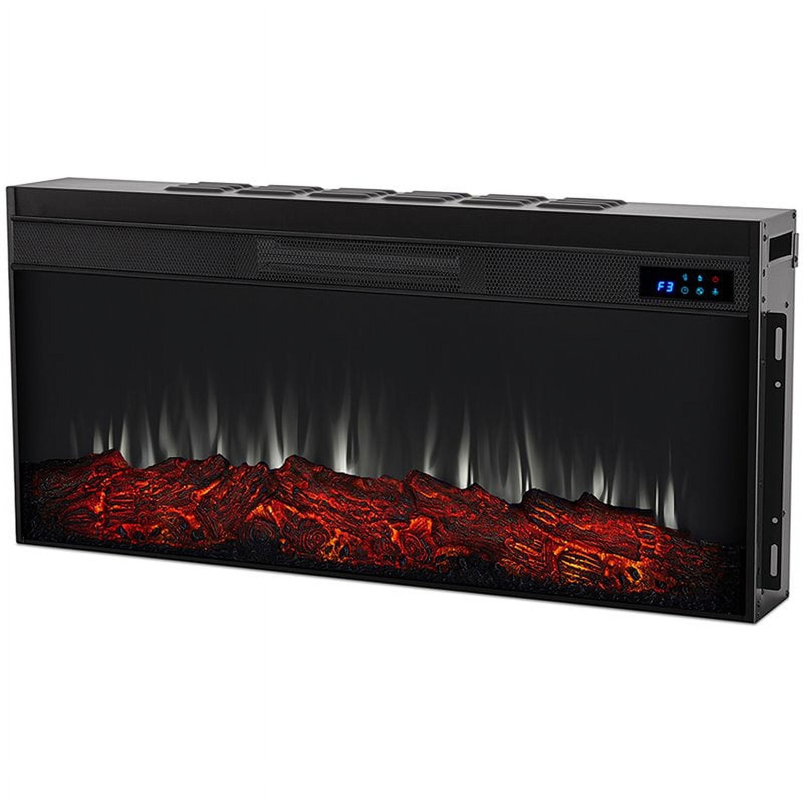Real Flame 74.75’’ x 45.75’’ Free Standing 5000 BTU Electric Indoor Fireplace