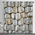 Brick Wall Blackout Curtains, Vintage Texture Window Drapes for Bedroom ...