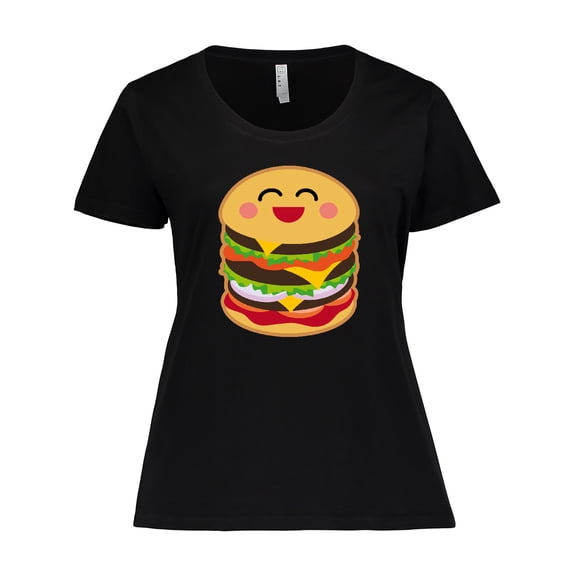 Inktastic Hamburger Kawaii Women's Plus Size T-Shirt