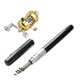 thumbnail image 1 of Mini Portable Telescopic Pocket Pen Shape Fishing Rod Pole & Fishing Reel(black), 1 of 4