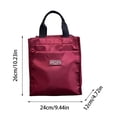 thumbnail image 3 of WIZUTIZ Contrast Color Built-in Cup Portable Lunch Box Student Work Portable Lunch Bag Remedial File Bag Mommy Household Items Eco-Friendly, 3 of 5