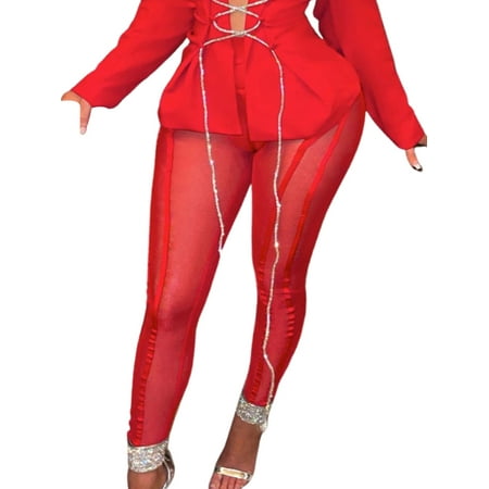 

DcoolMoogl Women Sexy See Through Mesh Leggings High Waist Tights Pantyhose Fishnet Leggings Stockings Clubwear