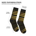 thumbnail image 3 of Athletic Socks Gold Black America Flag Sport Running Calf Socks Crew Socks for Men Women, 3 of 7