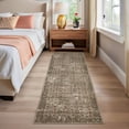thumbnail image 2 of 2x6 Washable Vintage Runner Rug - Boho Non-Slip Kitchen Runner for Hallways, Laundry & Bedroom, Camel, 2 of 9