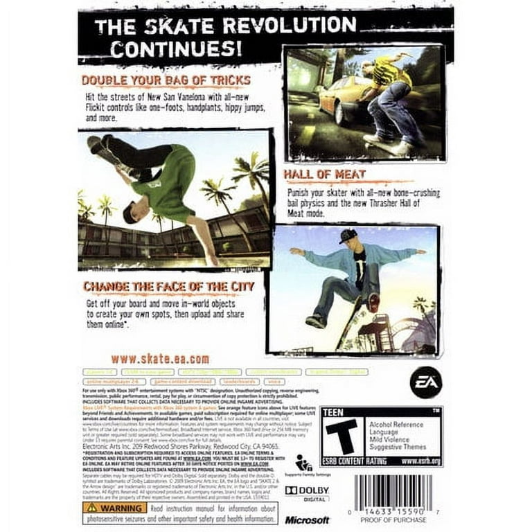  Skate 3 Xbox 360 Skating Game Brand New Sealed : Video Games