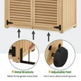 thumbnail image 4 of MCombo Outdoor Wooden Storage Cabinet, Garden Tool Shed w/ Latch, Outside Tools Wood Cabinet Double Doors, 4 of 7