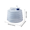 thumbnail image 3 of Foldable Camping Water Container with Spigot 5L/1.3 Gal Portable Collapsible Water Jug Dispenser Reusable PE Water Storage Tank for Outdoor Hiking Picnic, 3 of 8