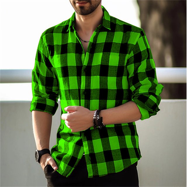 Cárdigan de solapa con estampado de cuadros para hombre, ropa informal de moda para uso diario, camiseta de manga larga para fiesta de calle para hombre, superventas