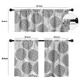 thumbnail image 2 of GALMAXS7 3Pcs Kitchen Curtain Set Grey Windows Curtains Valances 36" Floral Short Tier Curtains, 2 of 5