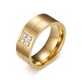 thumbnail image 1 of Bagues de Mariage pour Femmes Homme Bling CZ Incrustation de Pierre Alliance Promesse Amour, 1 of 6