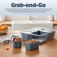 thumbnail image 4 of Cook with Color 8-Compartment Snack Box Food Storage Carrier, Charcuterie Container with Ice Pack, Portable and Dishwasher Safe, Leak Proof, Blue, 4 of 10