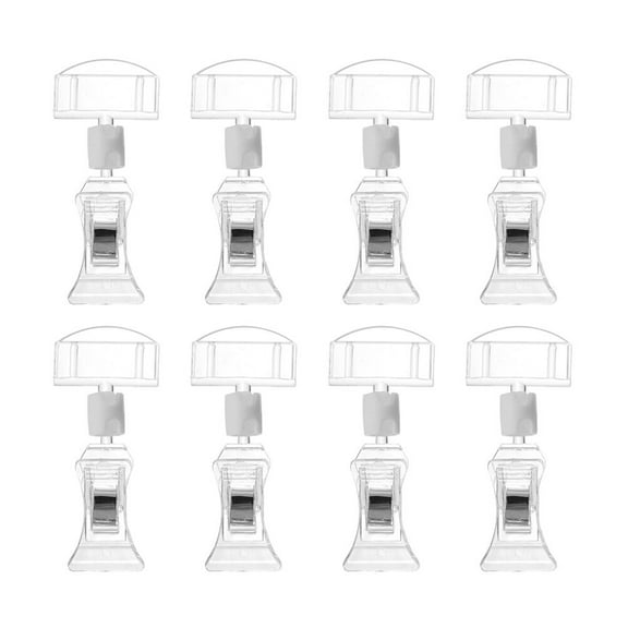 TABLZONE Rotatable Acrylic Sign Holders for Retail Store Displays, Supermarket Price Tags and Signage