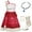 A03742-Red-(P021+P0194-Purple AE), variant on Jurebecia Girls Princess Costume Ocean Adventure Dress Halloween Birthday Party Fancy Cosplay Outfits with Accessories Child 110 cm 3-4 Years