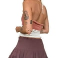 thumbnail image 5 of KelaJuan Women’s Halter Crop Cami Tops, Sleeveless Contrast Color Slim Fit Ruched Knit Camisole, 5 of 6
