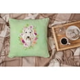 thumbnail image 4 of Wheaten Terrier Green Flowers Fabric Decorative Pillow, 4 of 4