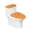 Maple Leaf Orange Tone, variant on HELLHERO Polyester Fabric Toilet Lid Cover Toilet Seat Covers Set Adjustable Fits All Toilet Shapes Universal Machine Washable Stretch for 17"x21" Hedgehog