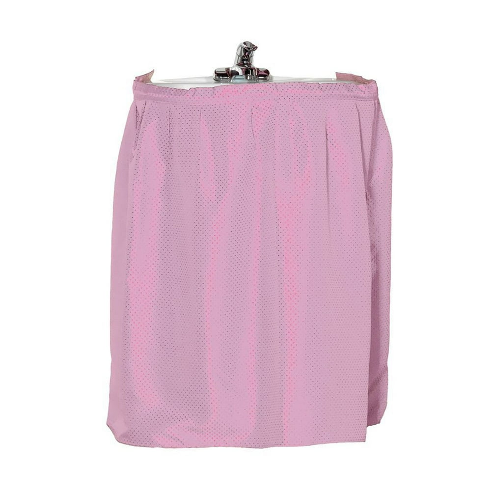 Fabric Bathroom Dobby Sink Skirt/Drape Rose