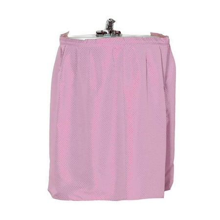 Fabric Bathroom Dobby Sink Skirt Drape Rose