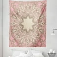 thumbnail image 1 of Ivory Spanish Tapestry, Mandala Like Folk Pattern Vintage Old Lace Look Ornamental Art ,, Fabric Wall Hanging Decor for Bedroom Living Room Dorm, 5 Sizes, Blush Champagne Fawn, by Ambesonne, 1 of 1