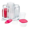 thumbnail image 4 of Swirl Around Smart Spin Storage Container Organizer System - Clear Containers & Carousel - Office, Garage, Refrigerator - 8 oz, 16 oz, 24 oz, 4 of 5