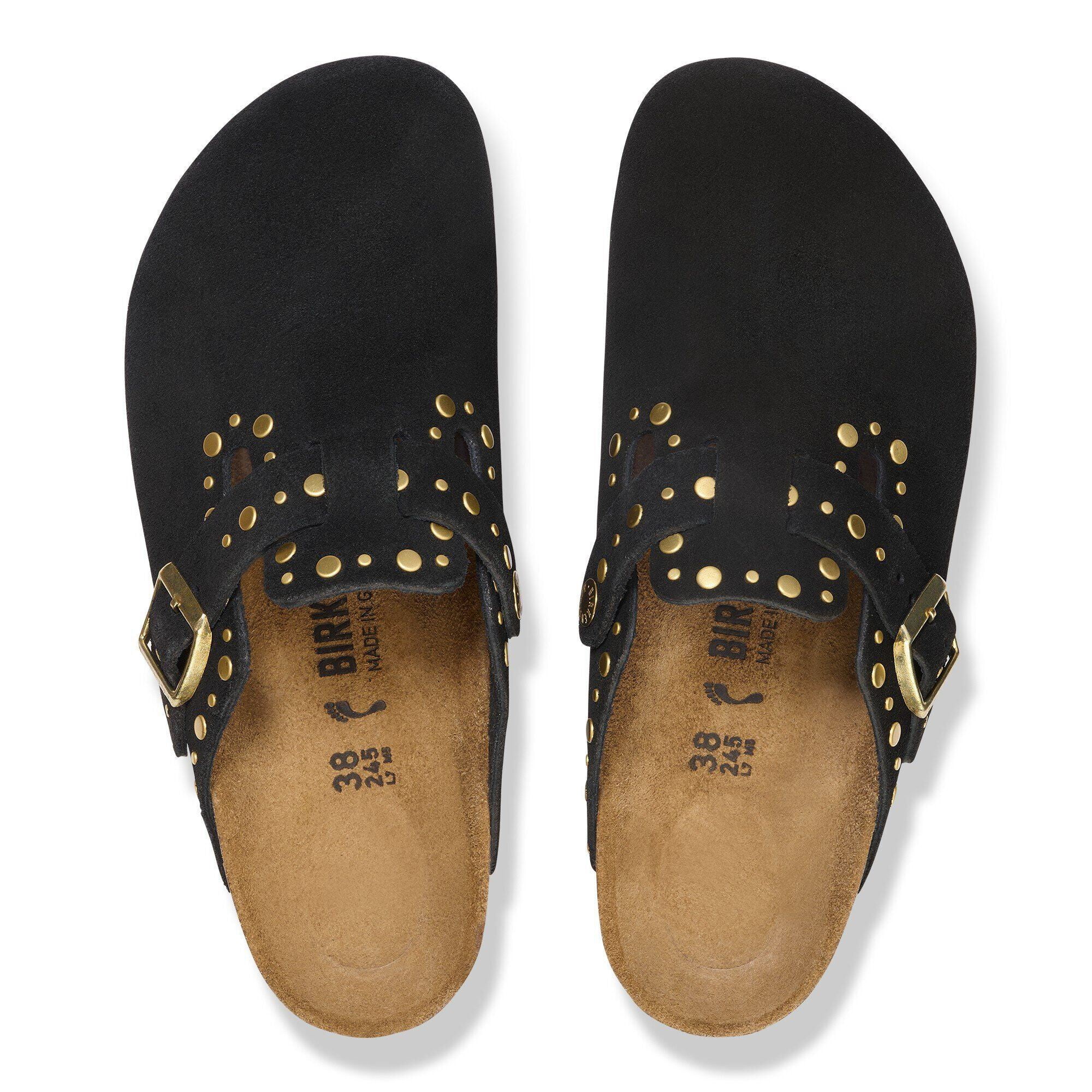 BIRKENSTOCK BOSTON RIVET WOMEN CLOGS - Black - Black / 42 (US Men 9-9.5 / Women 11) / Medium / Narrow
