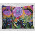 thumbnail image 1 of Psychedelic Tapestry, Sixties Grunge Marigold Blossom Watercolor Effect Fantasy Garden Art Design, Wall Hanging for Bedroom Living Room Dorm Decor, 60W X 40L Inches, Multicolor, by Ambesonne, 1 of 2
