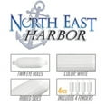 thumbnail image 2 of NEH Twin Eye Ribbed Boat Pontoon Fender 6.5" x 23" 4pcs Inflatable Vinyl Mooring Bumpers Guard Dock Docking - White, 2 of 3