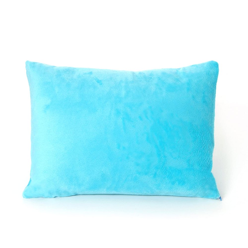 My First Kids Toddler Pillow Premium Memory Foam Toddler Pillow with Pillowcase, Blue, 12" x 16
