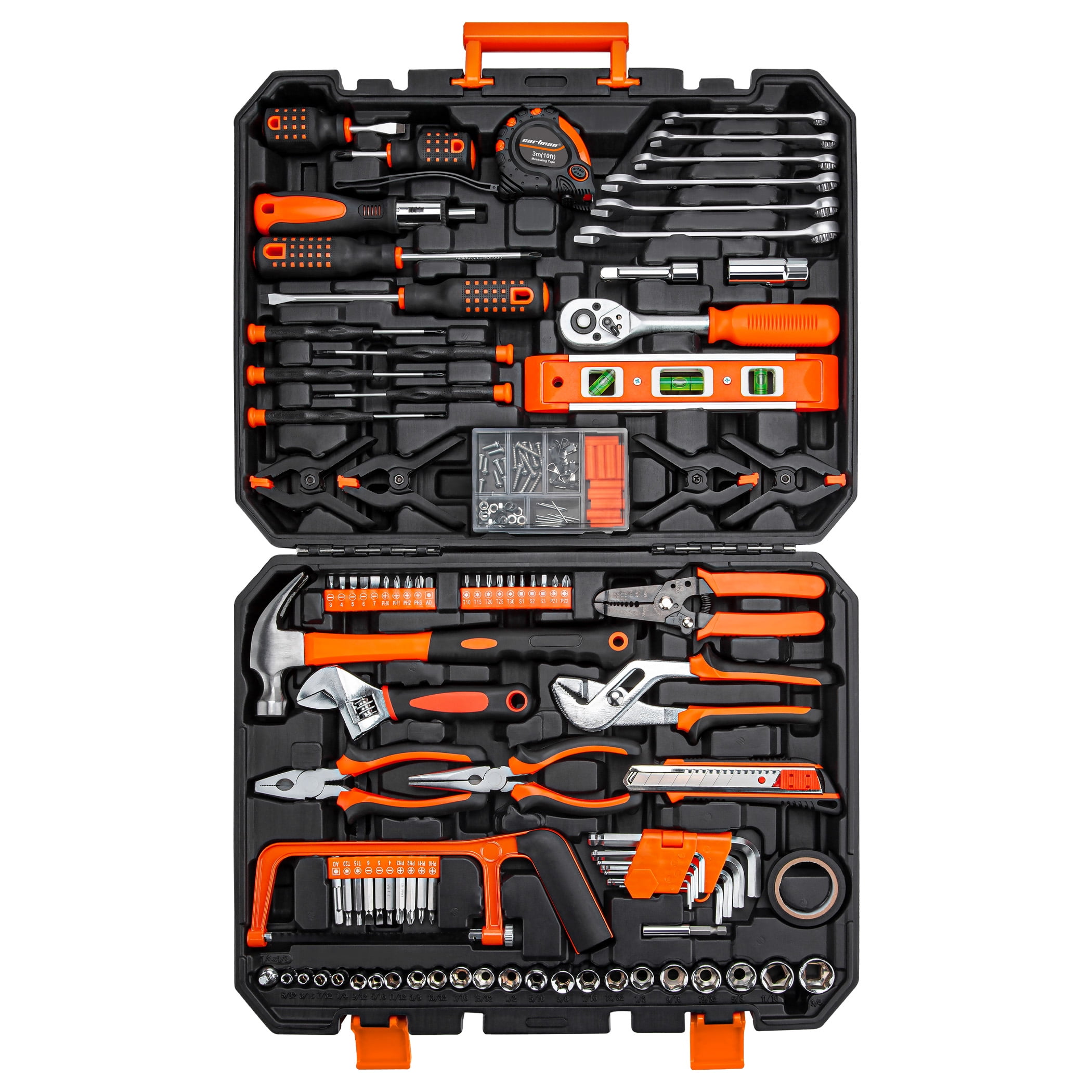 CARTMAN 168 Piece Tool Set, Household Repair Kit, Plastic Storage