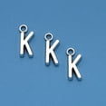 50pcs English Alphabet K Pendant Alloy Charms DIY Jewelry Making