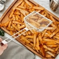 thumbnail image 5 of Square Fine Mesh Skimmer Spoon: 304 Stainless Steel Skimmer Colander Spoon, Frying Strainer Ladle Fryer Scoop, Oil Fat Skimmer Spoon Mesh Strainer with Handle for Cooking Frying Kitchen, 5 of 7
