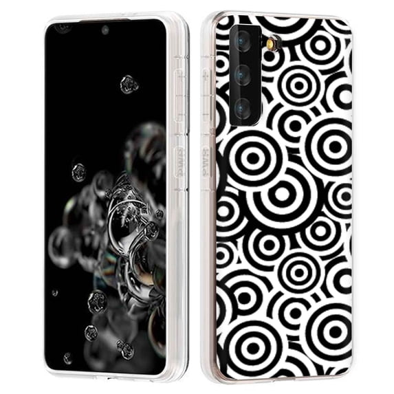 TalkingCase Slim Phone Case Compatible for Samsung Galaxy S21 5G, S30,(Not S21+,S21 Ultra),Circles Print,Lightweight,Flexible,Soft, USA
