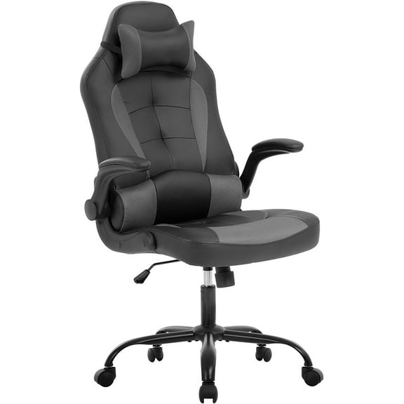FDW Ergonomic Gaming Chair, Lumbar Support, Swivel Rolling for Women, Men(Grey)