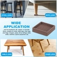 thumbnail image 7 of Uxcell Square Rubber Furniture Pads Non Slip Caster Cups Anti Skid Floor Protectors for Furniture Feet Bed Couch Chair Brown 2"x2", 7 of 7