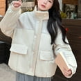 thumbnail image 4 of Sexlip Casual Fashion Sherpa Lined Down Jackets for Women:Lightweight Zip up Quilted Coats with Pockets Ski Hiking Outdoor Clothes White M, 4 of 9