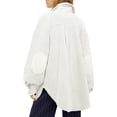 thumbnail image 2 of Autumn Winter Women Turn-Down Collar Casual Jacket Female Oversize Coat With Pocket, 2 of 3