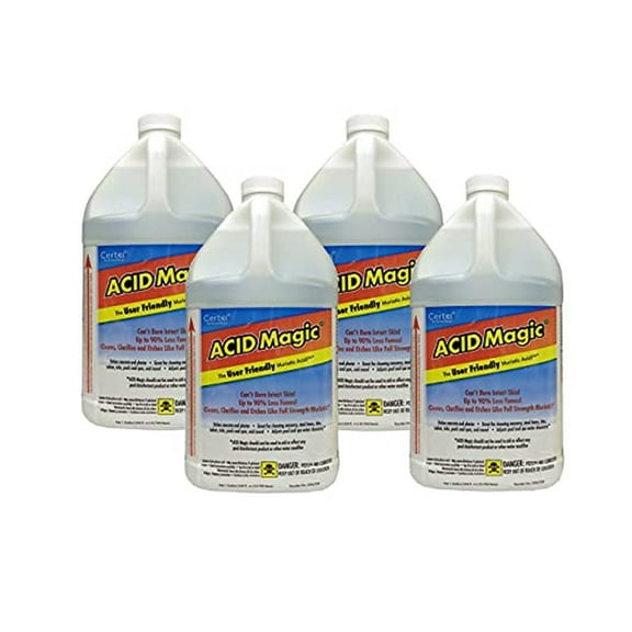 , Muriatic Replacement Acid, 4 Pack of 1 Gallon Bottles Pack of 2