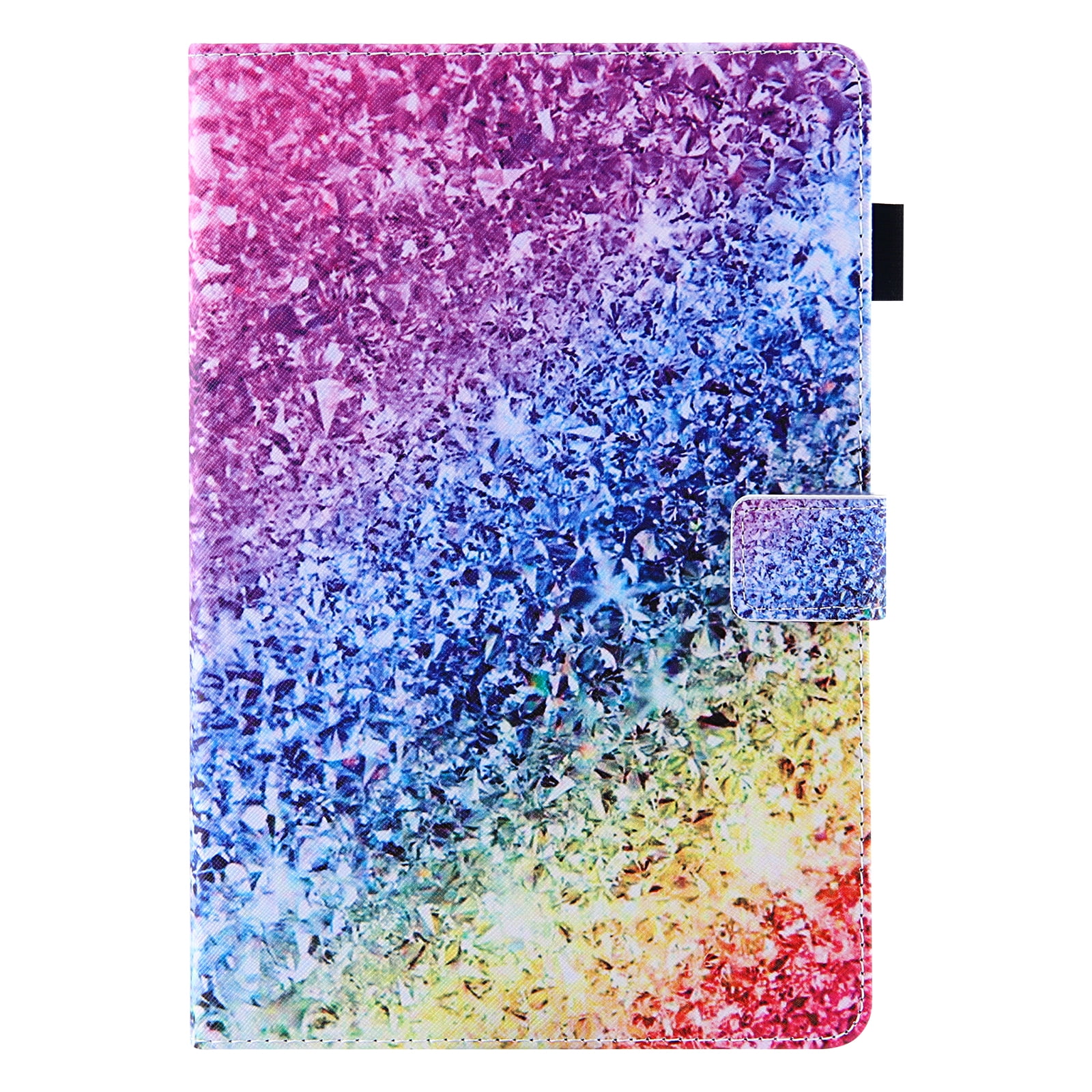 Allytech for Apple iPad 10th Generation 10.9" Case 2022 with Stand Pencil Holder Card Pockets [Auto Wake/Sleep] Slim PU Leather Magnetic Smart Folio Wallet Soft TPU Shockproof Cover, Rainbow Diamond