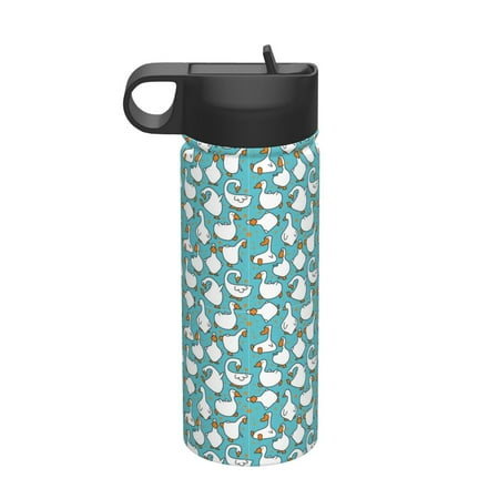 

Gaeub Cartoon Funny Goose Printed 18oz Sports Insulated Kettle With Straw Sports Insulated Bottle Water Bottle For Running Hiking Cycling Climbing Mens Womans Insulated Water Bottle