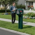 thumbnail image 2 of Step2 Spruce Mailmaster Standard Curbside Mailbox Post Cover with Dual Access Doors, 2 of 4