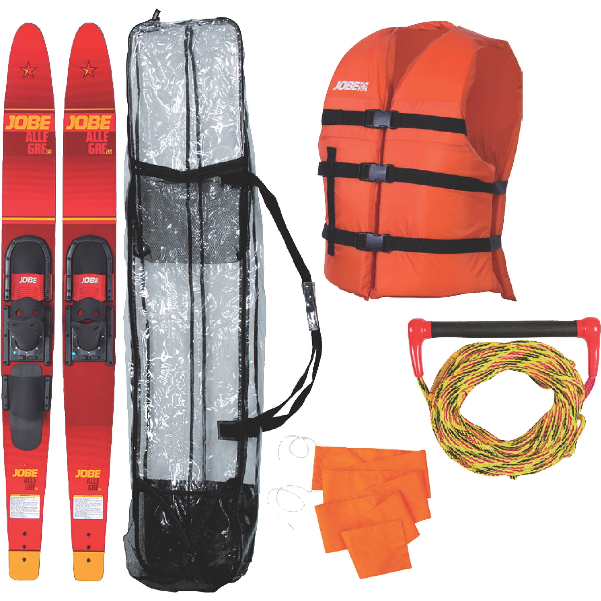 Jobe 208817101 Allegre Combo Skis Includes Rope, Flag, Vest & Bag by Jobe Sport International